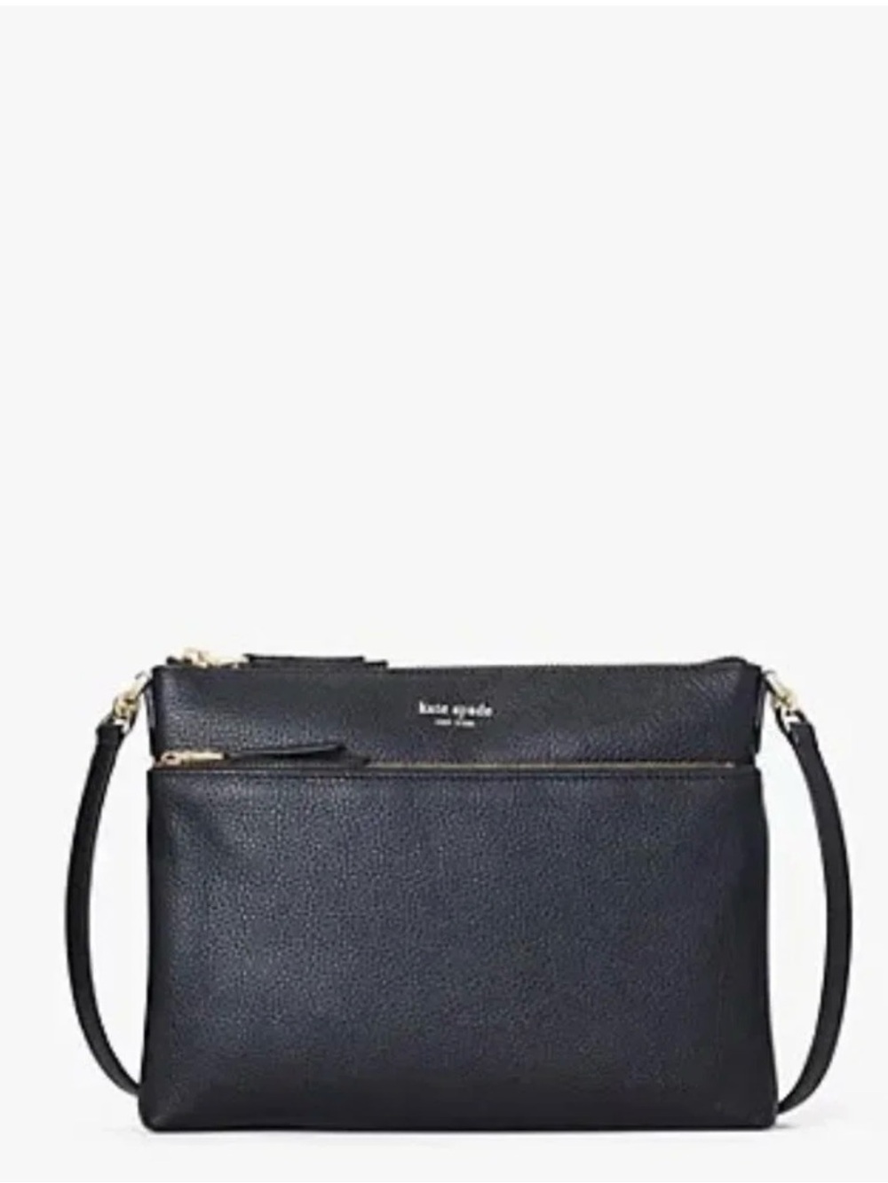 KATE SPADE Women’s Leather Polly Crossbody Bag, Black